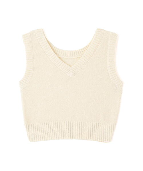 FREE'S MART（フリーズマート）の「◆前後2WAYＹショートベスト（ベスト・レディース・ホワイト/グレー/ブラック・FREE）」の16枚目の写真