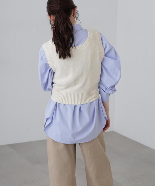 FREE'S MART（フリーズマート）の「◆前後2WAYＹショートベスト（ベスト・レディース・ホワイト/グレー/ブラック・FREE）」の14枚目の写真