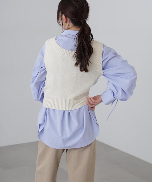 FREE'S MART（フリーズマート）の「◆前後2WAYＹショートベスト（ベスト・レディース・ホワイト/グレー/ブラック・FREE）」の12枚目の写真