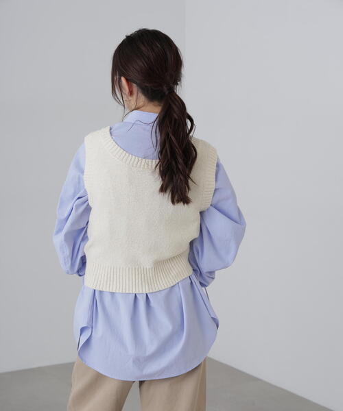 FREE'S MART（フリーズマート）の「◆前後2WAYＹショートベスト（ベスト・レディース・ホワイト/グレー/ブラック・FREE）」の11枚目の写真