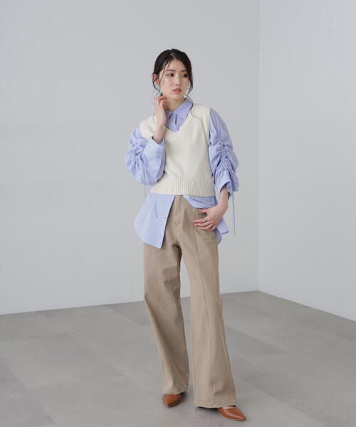 FREE'S MART（フリーズマート）の「◆前後2WAYＹショートベスト（ベスト・レディース・ホワイト/グレー/ブラック・FREE）」の9枚目の写真