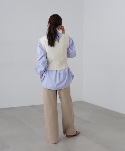 FREE'S MART（フリーズマート）の「◆前後2WAYＹショートベスト（ベスト・レディース・ホワイト/グレー/ブラック・FREE）」の7枚目の写真