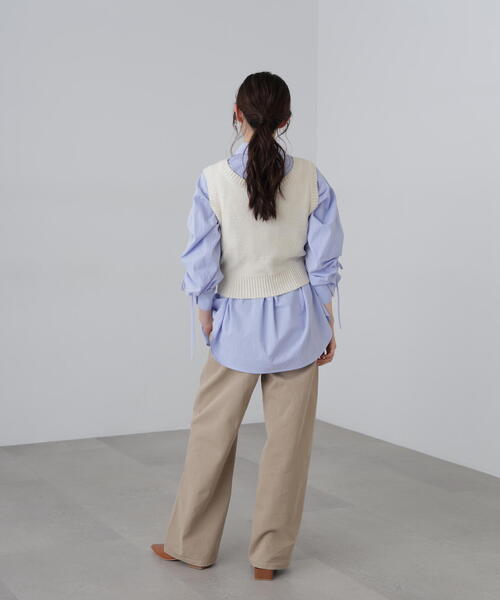 FREE'S MART（フリーズマート）の「◆前後2WAYＹショートベスト（ベスト・レディース・ホワイト/グレー/ブラック・FREE）」の6枚目の写真