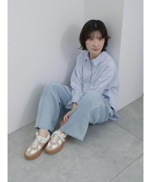 Samansa Mos2 blue（サマンサモスモスブルー）の「ライトオンスデニムストレートパンツ（その他パンツ・レディース・チャコールグレー/グレー/サックスブルー・F）」の19枚目の写真