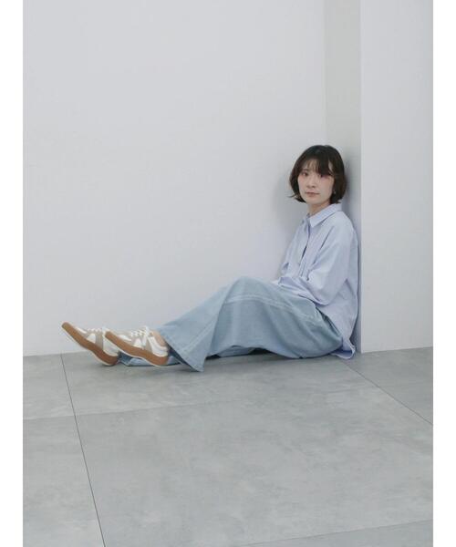 Samansa Mos2 blue（サマンサモスモスブルー）の「ライトオンスデニムストレートパンツ（その他パンツ・レディース・チャコールグレー/グレー/サックスブルー・F）」の20枚目の写真