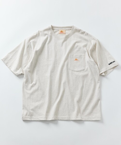 FREAK'S STORE（フリークスストア）の「限定展開 KELTY×FREAK'S STORE/ケルティ 別注 ワンポイント ヴィンテージロゴ クルーネック ポケットTシャツ（Tシャツ/カットソー・メンズ・アッシュグレー/ホワイト/グレイッシュベージュ/その他/ブラック/スミクロ/ネイビー/ピンク・X-LARGE/LARGE/MEDIUM/SMALL）」の10枚目の写真