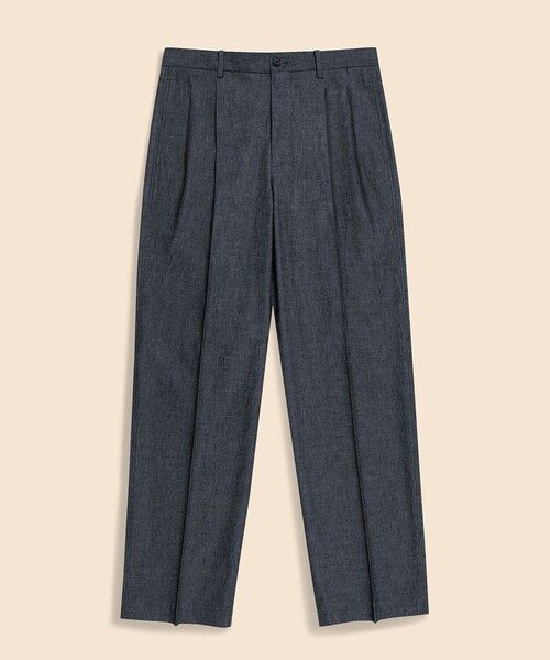 BROOKS BROTHERS(ブルックスブラザーズ)の「コットン シャンブレー プリーテッドパンツ PLT(その他パンツ・メンズ・ブルー・30inch/31inch/32inch/33inch/34inch/35inch/36inch/38inch)」の1枚目の写真