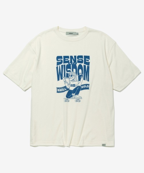 rehacer（レアセル）の「rehacer : Wisdom Vintage -like T-shirt / ウイズダム ヴィンテージライク Tシャツ（Tシャツ/カットソー・メンズ・アイボリー/グレー/ブラック・MEDIUM/LARGE/X-LARGE）」の11枚目の写真