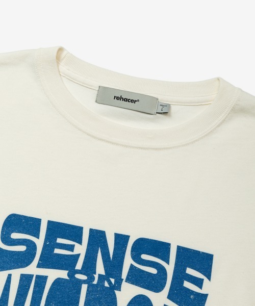 rehacer（レアセル）の「rehacer : Wisdom Vintage -like T-shirt / ウイズダム ヴィンテージライク Tシャツ（Tシャツ/カットソー・メンズ・アイボリー/グレー/ブラック・MEDIUM/LARGE/X-LARGE）」の13枚目の写真