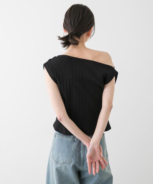SENSE OF PLACE by URBAN RESEARCH（センスオブプレイスバイアーバンリサーチ）の「ランダムリブワンショルダーカットトップ（Tシャツ/カットソー・レディース・アイボリー/ブラック/ブラウン・ONE）」の22枚目の写真