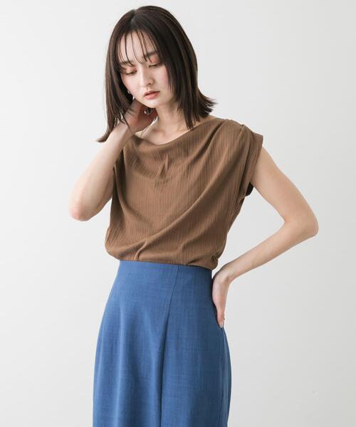 SENSE OF PLACE by URBAN RESEARCH（センスオブプレイスバイアーバンリサーチ）の「ランダムリブワンショルダーカットトップ（Tシャツ/カットソー・レディース・アイボリー/ブラック/ブラウン・ONE）」の16枚目の写真