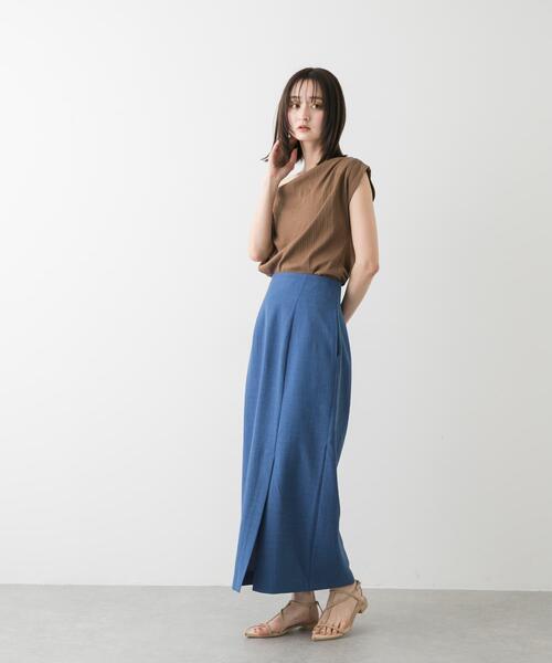 SENSE OF PLACE by URBAN RESEARCH（センスオブプレイスバイアーバンリサーチ）の「ランダムリブワンショルダーカットトップ（Tシャツ/カットソー・レディース・アイボリー/ブラック/ブラウン・ONE）」の14枚目の写真