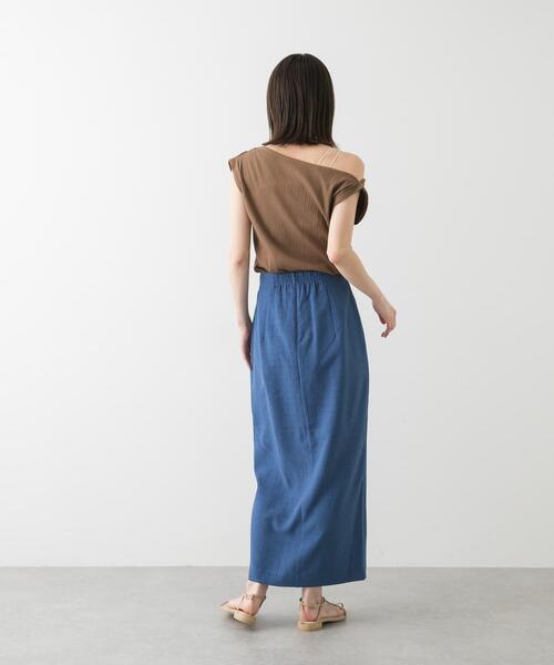 SENSE OF PLACE by URBAN RESEARCH（センスオブプレイスバイアーバンリサーチ）の「ランダムリブワンショルダーカットトップ（Tシャツ/カットソー・レディース・アイボリー/ブラック/ブラウン・ONE）」の13枚目の写真