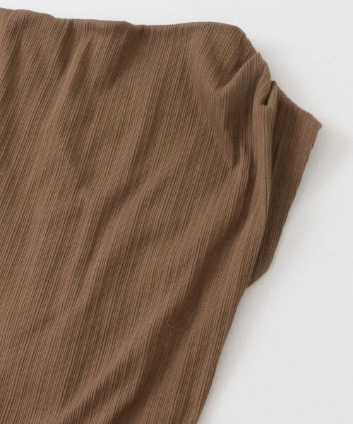 SENSE OF PLACE by URBAN RESEARCH（センスオブプレイスバイアーバンリサーチ）の「ランダムリブワンショルダーカットトップ（Tシャツ/カットソー・レディース・アイボリー/ブラック/ブラウン・ONE）」の8枚目の写真