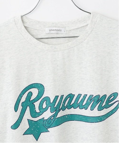 LOVETOXIC(ラブトキシック)の「【GOODPRICE】【綿100%】カスレカレッジロゴ990半T(Tシャツ/カットソー・キッズ・ピンク/ホワイト系その他/ブラック/オフホワイト・M:150cm/S:140cm/L:160cm)」の11枚目の写真