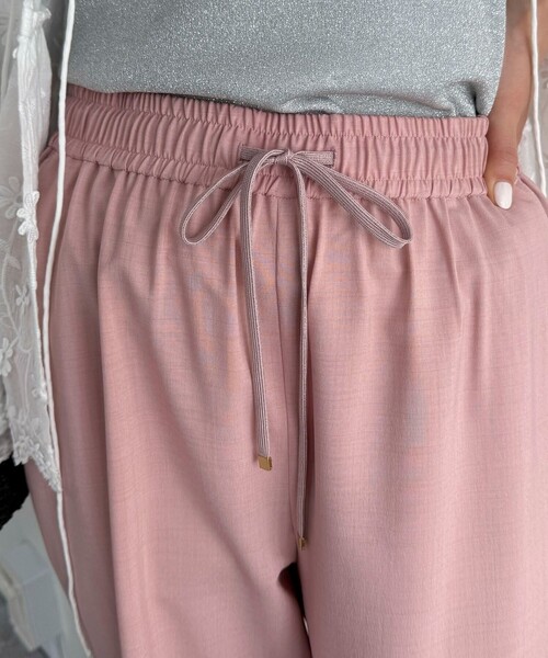 fredy emue（フレディエミュ）の「ドライスラブストレートイージーパンツ（その他パンツ・レディース・ブラック/ベージュ/ベビーピンク/グレー・38/36）」の12枚目の写真