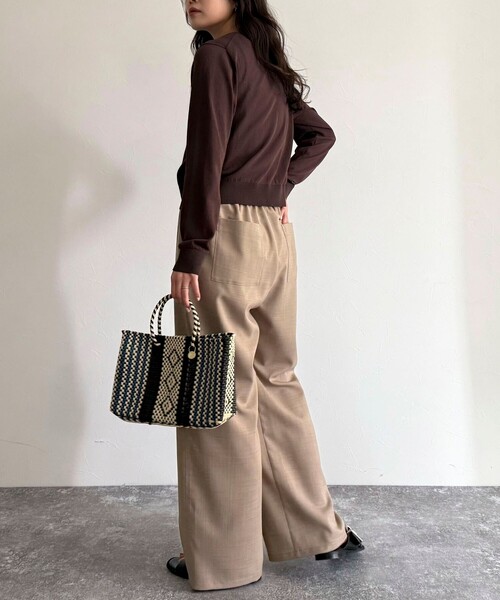 fredy emue（フレディエミュ）の「ドライスラブストレートイージーパンツ（その他パンツ・レディース・ブラック/ベージュ/ベビーピンク/グレー・38/36）」の15枚目の写真