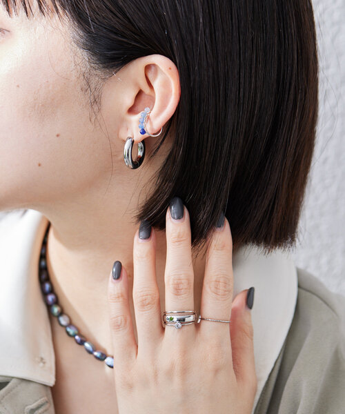ear PAPILLONNER(イアパピヨネ)の「《インフルエンサーuchida企画/ステンレス》4連シンプルリング(リング・レディース・シルバー/ゴールド・12/9)」の20枚目の写真