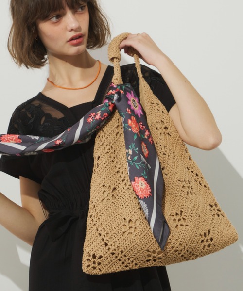 Unitage（ユニテージ）の「透かし編みトートバッグ（トートバッグ・レディース・アイボリー/ベージュ・FREE）」の12枚目の写真