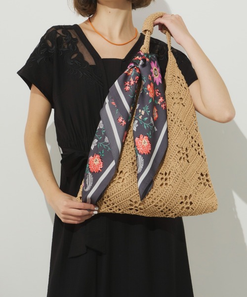 Unitage（ユニテージ）の「透かし編みトートバッグ（トートバッグ・レディース・アイボリー/ベージュ・FREE）」の13枚目の写真