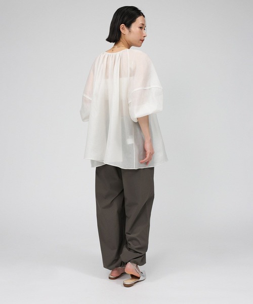 BABYLONE 2WAYチンツブラウス　ブラウン　新品　試着のみ セール】2WAYチンツブラウス（シャツ/ブラウス）｜BABYLONE