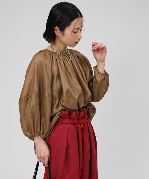 BABYLONE（バビロン）の「2WAYチンツブラウス（シャツ/ブラウス・レディース・ブラウン/ホワイト・フリー）」の16枚目の写真
