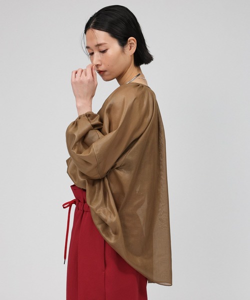 BABYLONE 2WAYチンツブラウス　ブラウン　新品　試着のみ BABYLONE｜2WAYチンツブラウス | Rakuten Fashion(楽天
