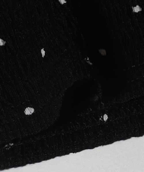 coca（coca）（コカ）の「シボシャーリングVネックオールインワン（つなぎ/オールインワン・レディース・ドット/ブラック・M/L）」の19枚目の写真