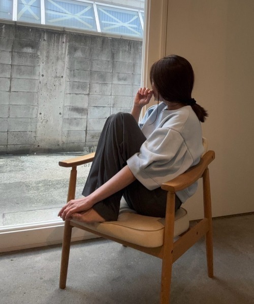 トレーナー スウェット 半袖パフスリーブスウェット／half sleeve puff sweat(aki select) クルーネック シンプル 大人 セール】半袖パフスリーブスウェット／half sleeve puff sweat