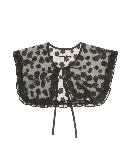 merry jenny（メリージェニー）の「シアージャガードつけ襟（付け襟・レディース・オフホワイト/アイボリー/ブラック・FREE）」の4枚目の写真