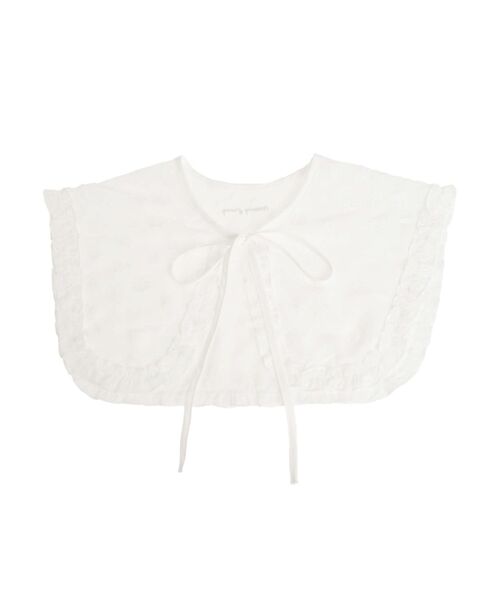 merry jenny（メリージェニー）の「シアージャガードつけ襟（付け襟・レディース・オフホワイト/アイボリー/ブラック・FREE）」の6枚目の写真