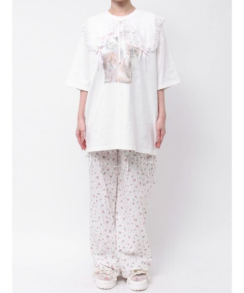 merry jenny（メリージェニー）の「シアージャガードつけ襟（付け襟・レディース・オフホワイト/アイボリー/ブラック・FREE）」の7枚目の写真