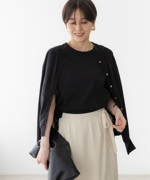 カーディガン DROIT BELLO（ドロイトベロ）ペーパータッチショートカーディガン レディース DROIT BELLO カーディガン BELLO（ドロイトベロ）ペーパータッチ