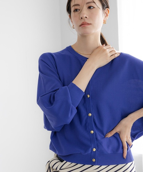 Elura（エルーラ）の「サラサラタッチショートカーディガン/321514（カーディガン/ボレロ・レディース・ダークブラウン/ネイビー/ブルー/ブラック/アイボリー・MEDIUM/LARGE）」の14枚目の写真