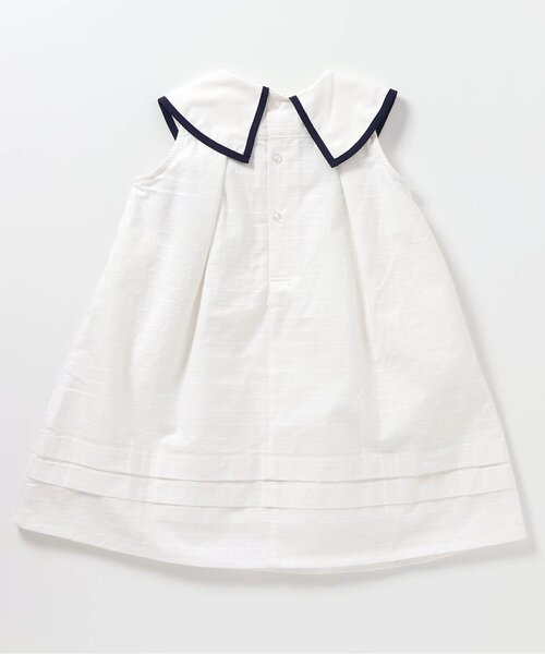 apres les cours（アプレレクール）の「【リンク】リボンセーラーワンピース（ワンピース・キッズ・オフホワイト/ネイビー・80/90/100/110/120/130/140）」の19枚目の写真