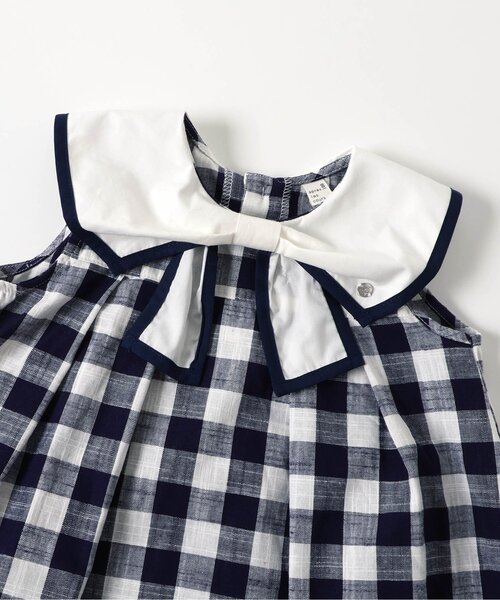 apres les cours（アプレレクール）の「【リンク】リボンセーラーワンピース（ワンピース・キッズ・オフホワイト/ネイビー・80/90/100/110/120/130/140）」の20枚目の写真
