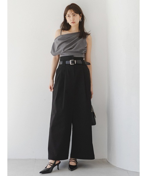 SNIDEL（スナイデル）の「オフショルドレープブラウス（シャツ/ブラウス・レディース・グレー/その他/ライトベージュ・FREE）」の8枚目の写真