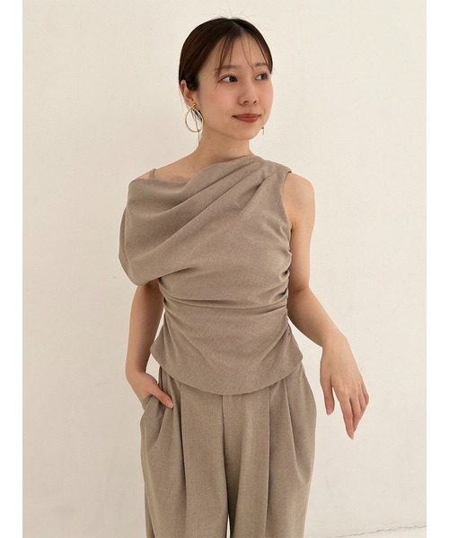 SNIDEL（スナイデル）の「オフショルドレープブラウス（シャツ/ブラウス・レディース・グレー/その他/ライトベージュ・FREE）」の15枚目の写真