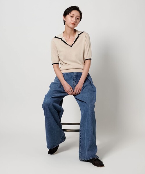 united arrows スカラップ セーラーカラー ショートスリーブニット UNITED ARROWS（ユナイテッドアローズ）の「スカラップ セーラー