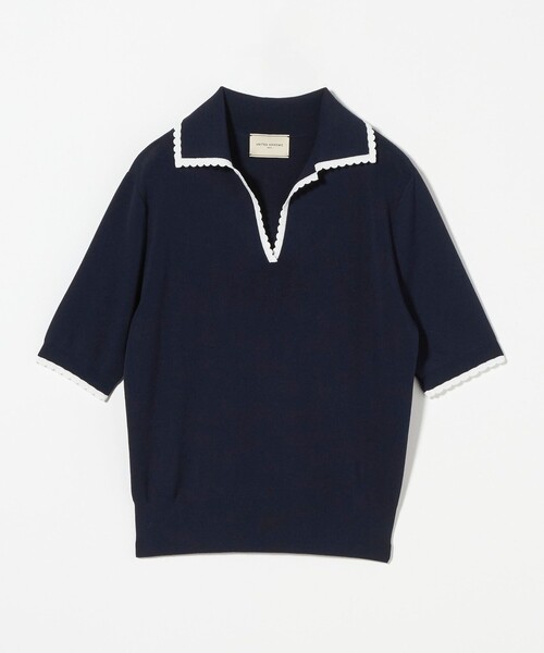 スカラップ セーラーカラー ショートスリーブニット UNITED ARROWS｜スカラップ セーラーカラー ショートスリーブ