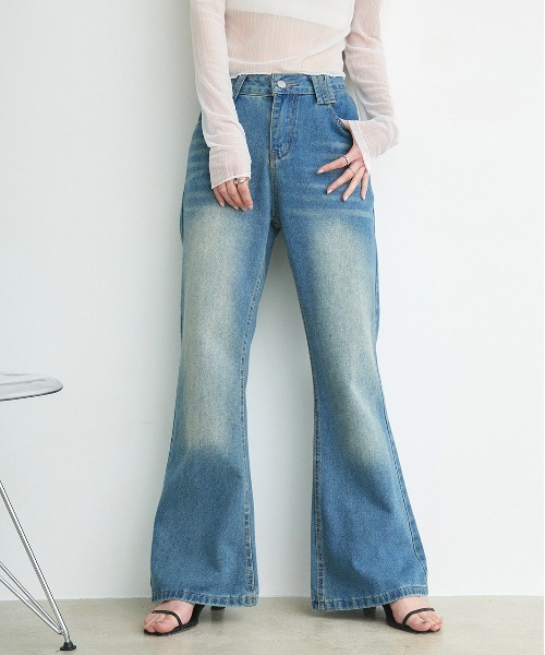 ad thie(アドティエ)の「フレア デニムパンツ(デニムパンツ・レディース・ブルー・LARGE/MEDIUM)」の19枚目の写真