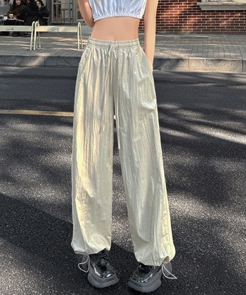 gossip!ロサンゼルス(ゴシップロサンゼルス)の「YUGA ワイドレッグスポーツパンツ(カーゴパンツ・レディース・ブラック/ネイビー/オフホワイト・L/M)」の16枚目の写真