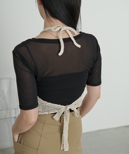 Aunt Marie's（アントマリーズ）の「クロシェ編みビスチェ（チューブトップ・レディース・アイボリー・FREE）」の4枚目の写真
