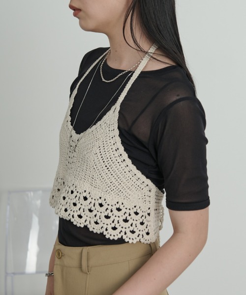 Aunt Marie's（アントマリーズ）の「クロシェ編みビスチェ（チューブトップ・レディース・アイボリー・FREE）」の11枚目の写真