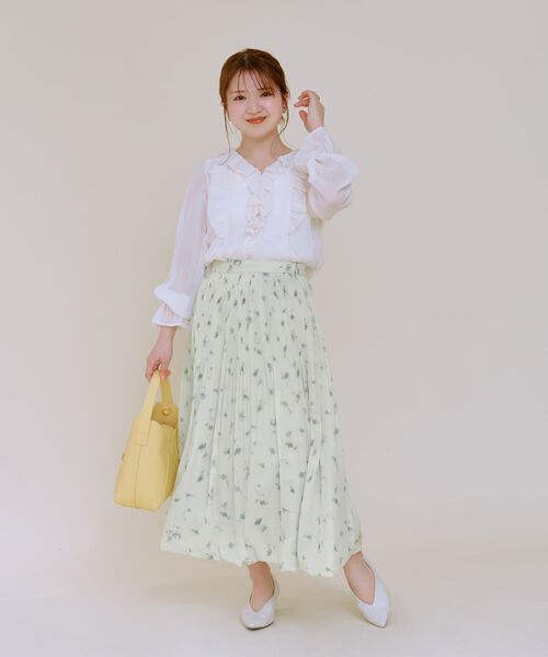 COHINA(コヒナ)の「シャドーフラワーバルーンスカート 【低身長・小柄女性】(スカート・レディース・ブラック/ピンク/グリーン・S-Regular/XS-Regular/S-Short/XS-Short)」の8枚目の写真