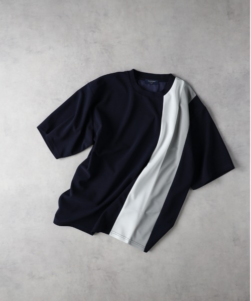 BACK NUMBER】ジョーゼット縦切替えデザインTシャツ（Tシャツ