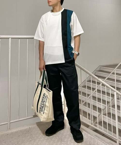 BACK NUMBER(バックナンバー)の「BACK NUMBER(バックナンバー)【メンズ】ジョーゼット縦切替えデザインTシャツ(Tシャツ/カットソー・メンズ・ブラック/ネイビー/ホワイト・L/XL/M)」の18枚目の写真