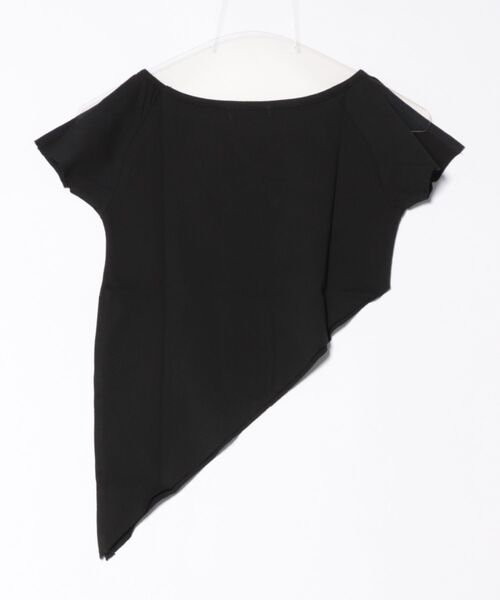 CHEER(チアー)の「アシンメトリーショート丈トップス(Tシャツ/カットソー・レディース・ホワイト/ブラック・M/L/S)」の16枚目の写真
