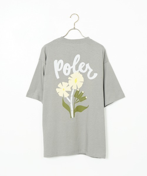 tシャツ 「POLeR/ポーラー」 別注 フラワー バックプリント ショートスリーブTシャツ レディース メンズ セール】[POLeR/ポーラー] 別注 POPPY フラワーバックプリント