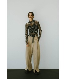 【knuth marf】high waist lace up pants high waist lace up slacks pants/2color | KNUTH MARF